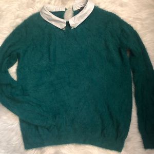 Collared green sweater